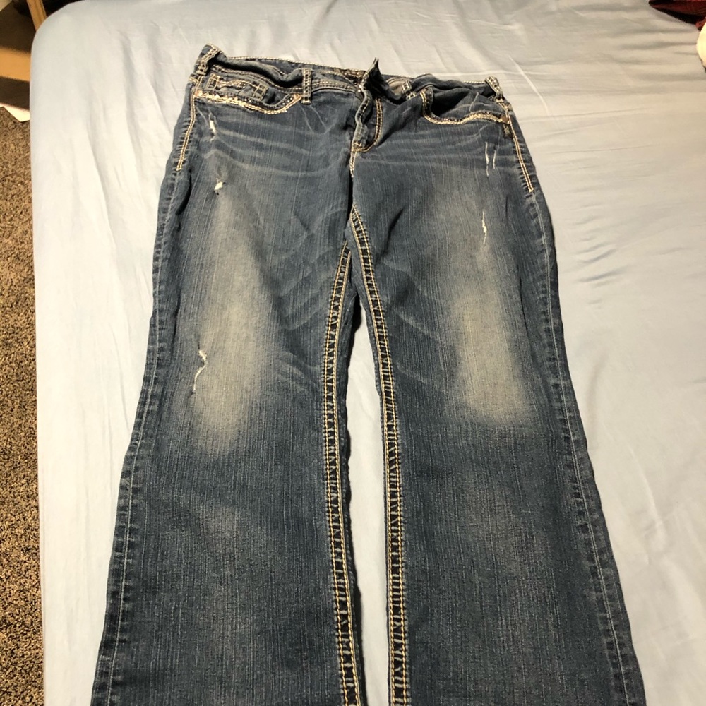18w Silver Suki boot cut stretch